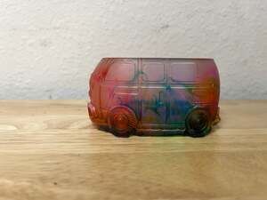 Retro Bus Planter, Vintage Camper Flower Vase, 70s Boho Garden Decor, Resin Pot